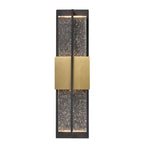 Arabela Lighting 65041 Charcoal Black 24'' Technica Outdoor Aluminum Sconce In Charcoal Black Finish With Seeded Crystal Panel. Image 1