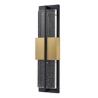 Arabela Lighting 65041 Charcoal Black 24'' Technica Outdoor Aluminum Sconce In Charcoal Black Finish With Seeded Crystal Panel. Image 6
