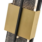 Arabela Lighting 65041 Charcoal Black 24'' Technica Outdoor Aluminum Sconce In Charcoal Black Finish With Seeded Crystal Panel. Image 5
