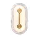 Arabela Lighting 65050 Gold 14'' Zubris Outdoor Aluminum Sconce In Gold With Veined Alabaster Glass Image 1