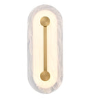 Arabela Lighting 65051 Gold 18'' Zubris Outdoor Aluminum Sconce In Gold With Veined Alabaster Glass Image 1