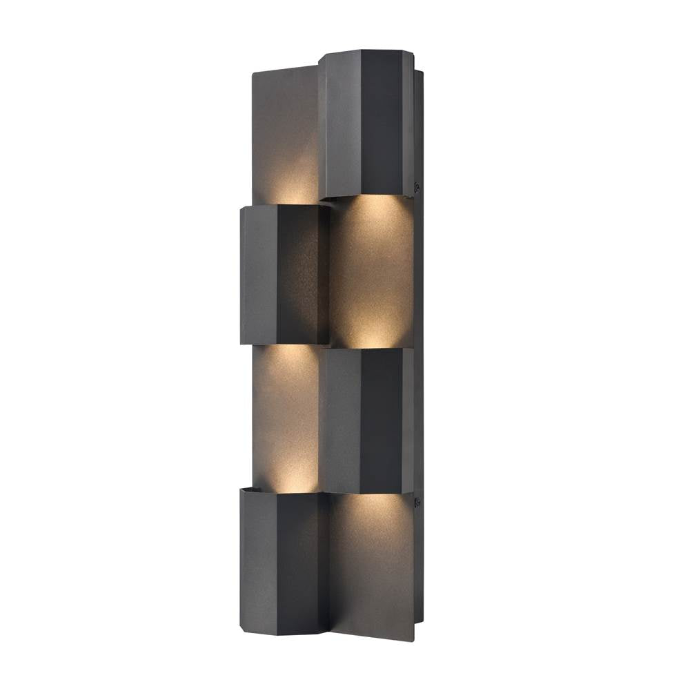 Arabela Lighting Skyline 18'' Skyline Outdoor Aluminum Sconce In Charcoal Black Finish