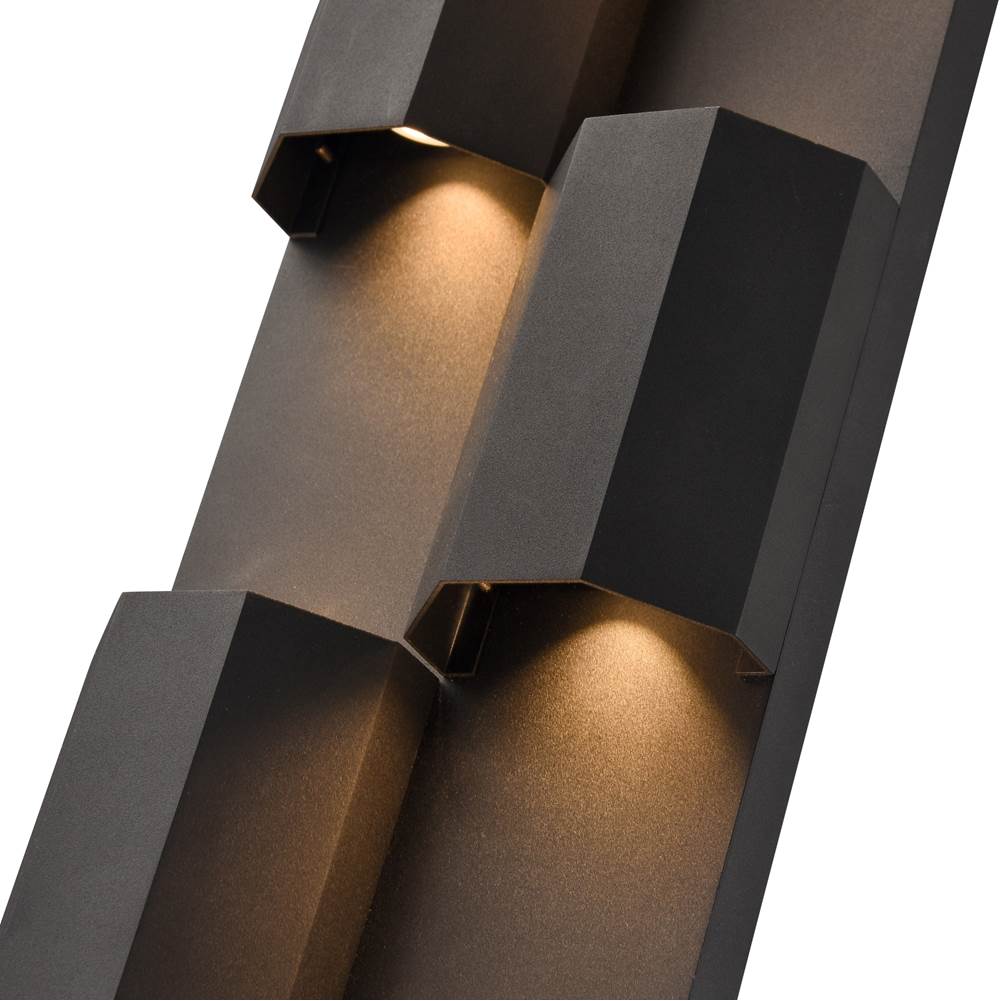 Arabela Lighting 65061 Charcoal Black 27'' Skyline Outdoor Aluminum Sconce In Charcoal Black Finish Image 5