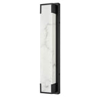 Arabela Lighting 65091 Charcoal Black 24'' Standish Outdoor Aluminum Sconce In Charcoal Black Finish With Faux Alabaster Resin Shade Image 5