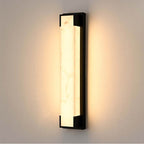 Arabela Lighting 65091 Charcoal Black 24'' Standish Outdoor Aluminum Sconce In Charcoal Black Finish With Faux Alabaster Resin Shade Image 4