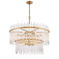 Arabela Lighting 85100-12 Satin Brass 36'' Icicles Pendant In Brass With Handmade Textured Glass Rods Image 1