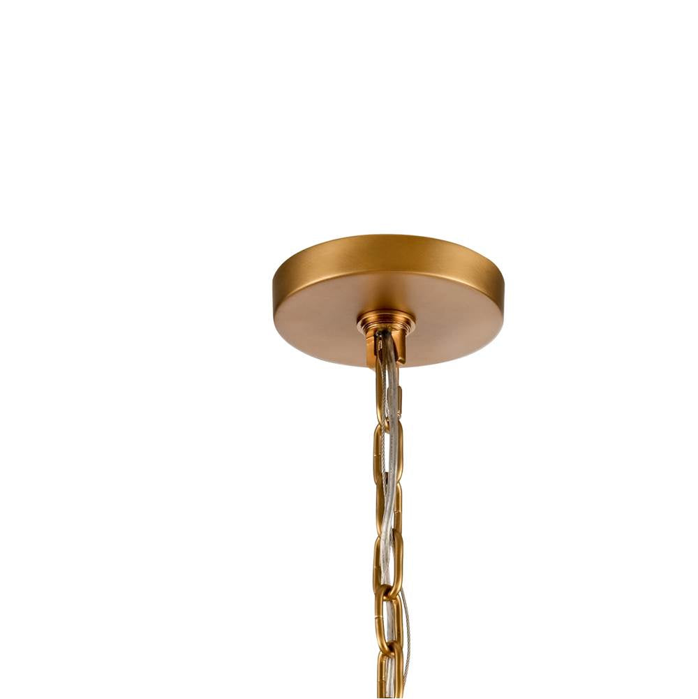 Arabela Lighting 85100-12 Satin Brass 36'' Icicles Pendant In Brass With Handmade Textured Glass Rods Image 4