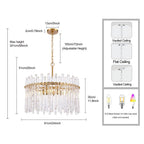 Arabela Lighting 85102-6 Natural Brass 24'' Icicles Pendant In Brass With Handmade Textured Glass Rods Image 2