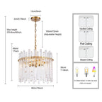 Arabela Lighting 85103-4 Natural Brass 18'' Icicles Pendant In Brass With Handmade Textured Glass Rods Image 2