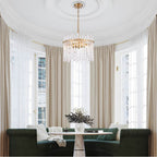 Arabela Lighting 85103-4 Natural Brass 18'' Icicles Pendant In Brass With Handmade Textured Glass Rods Image 3