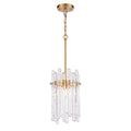 Arabela Lighting 85104-1 Natural Brass 9'' Icicles Pendant In Brass With Handmade Textured Glass Rods Image 1