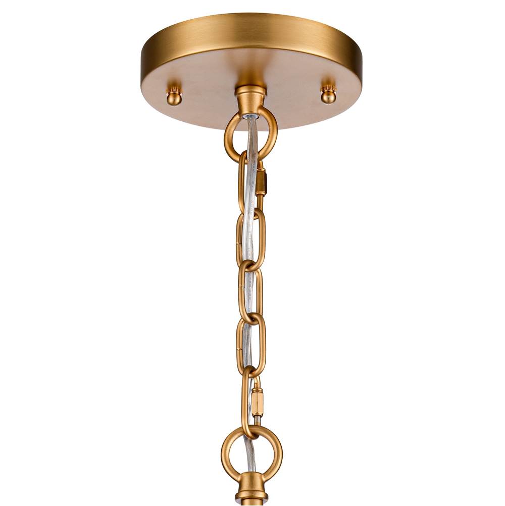 Arabela Lighting 85104-1 Natural Brass 9'' Icicles Pendant In Brass With Handmade Textured Glass Rods Image 4
