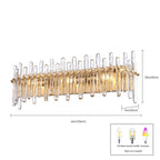 Arabela Lighting 85107-3 Satin Brass 26.5'' Icicles Vanity In Brass With Handmade Textured Glass Rods Image 2