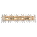 Arabela Lighting 85108-4 Satin Brass 36'' Icicles Vanity In Brass With Handmade Textured Glass Rods Image 1