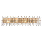 Arabela Lighting 85108-4 Satin Brass 36'' Icicles Vanity In Brass With Handmade Textured Glass Rods Image 1
