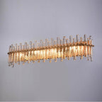 Arabela Lighting 85108-4 Satin Brass 36'' Icicles Vanity In Brass With Handmade Textured Glass Rods Image 6