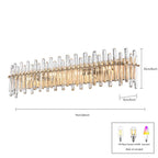 Arabela Lighting 85108-4 Satin Brass 36'' Icicles Vanity In Brass With Handmade Textured Glass Rods Image 2