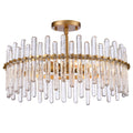 Arabela Lighting 85109-4 Satin Brass 21'' Icicles Semi Flush In Brass With Handmade Textured Glass Rods Image 1