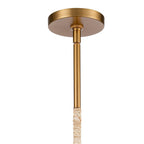 Arabela Lighting 85112-4 Natural Brass 24'' Copa Pendant In  Brass With Natural Corn Leaf Image 4