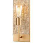 Arabela Lighting Copa 18'' Copa Wall Sconce In  Brass With Natural Corn Leaf