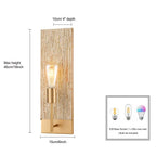 Arabela Lighting 85114-1 Natural Brass 18'' Copa Wall Sconce In  Brass With Natural Corn Leaf Image 2