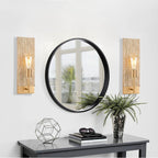 Arabela Lighting 85114-1 Natural Brass 18'' Copa Wall Sconce In  Brass With Natural Corn Leaf Image 3