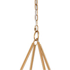 Arabela Lighting Copa 29'' Copa Chandelier In  Brass With Natural Corn Leaf