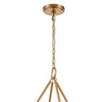 Arabela Lighting 85116-10 Natural Brass 41'' Copa Chandelier In  Brass With Natural Corn Leaf Image 4