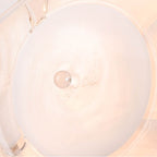 Arabela Lighting 85121-24 Lacquered Gold 38'' Tallulah Pendant In Lacquered Gold With White Swirl Glass With Clear Edging Image 4