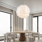 Arabela Lighting 85121-24 Lacquered Gold 38'' Tallulah Pendant In Lacquered Gold With White Swirl Glass With Clear Edging Image 3