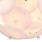 Arabela Lighting 85122-12 Lacquered Gold 26'' Tallulah Pendant In Lacquered Gold With White Swirl Glass With Clear Edging Image 4