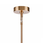 Arabela Lighting 85123-6 Lacquered Gold 24'' Tallulah Pendant In Lacquered Gold With White Swirl Glass With Clear Edging Image 5