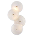 Arabela Lighting 85125-3 Lacquered Gold 27.5'' Tallulah Sconce In Lacquered Gold With White Swirl Glass And Clear Edging Image 1