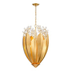 Arabela Lighting 85131-6 Antique Gold Leaf 32''  Callista Chandelier In  Antique Gold Leaf With Clear Crytal Image 1