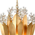 Arabela Lighting 85132-9 Antique Gold Leaf 36''  Callista Chandelier In  Antique Gold Leaf With Clear Crytal Image 6