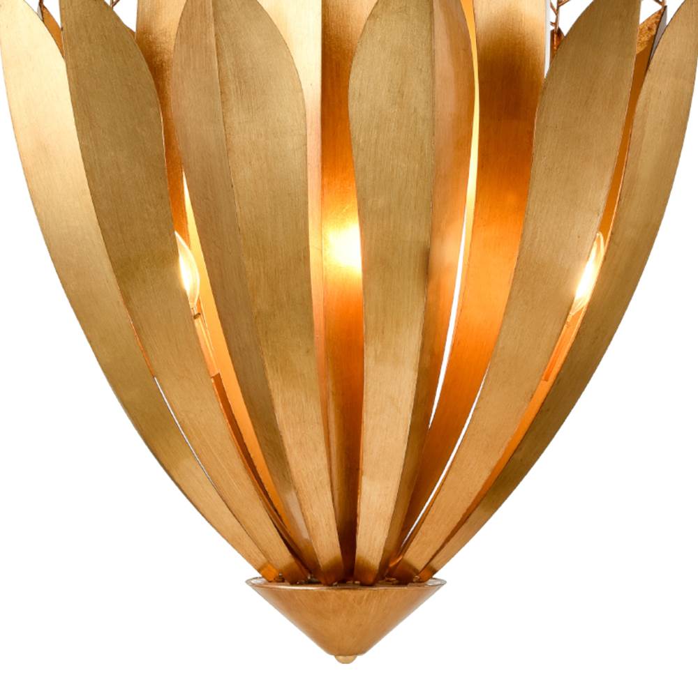 Arabela Lighting 85132-9 Antique Gold Leaf 36''  Callista Chandelier In  Antique Gold Leaf With Clear Crytal Image 5
