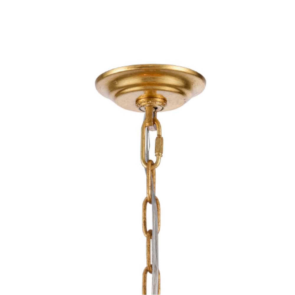Arabela Lighting 85132-9 Antique Gold Leaf 36''  Callista Chandelier In  Antique Gold Leaf With Clear Crytal Image 4