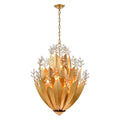 Arabela Lighting 85133-16 Antique Gold Leaf 42''  Callista Chandelier In  Antique Gold Leaf With Clear Crytal Image 1