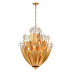Arabela Lighting 85133-16 Antique Gold Leaf 42''  Callista Chandelier In  Antique Gold Leaf With Clear Crytal Image 1
