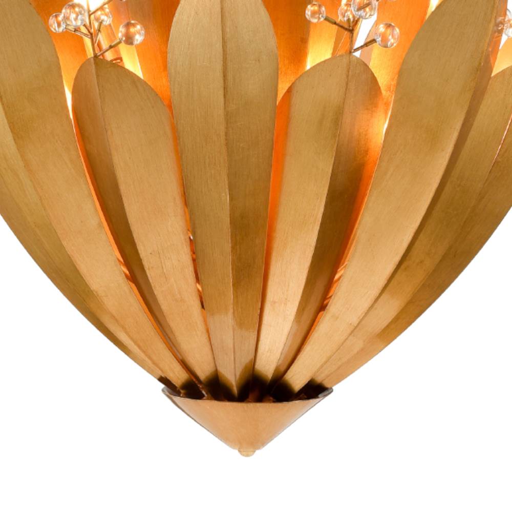 Arabela Lighting 85133-16 Antique Gold Leaf 42''  Callista Chandelier In  Antique Gold Leaf With Clear Crytal Image 5