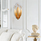Arabela Lighting 85135-1 Antique Gold Leaf 15''  Callista Wall Sconce In  Antique Gold Leaf With Clear Crytal Image 3