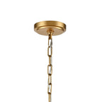 Arabela Lighting 85141-6 Natural Brass 27'' French Country Chandelier In Natural Brass With Natural Solid Wood Center Column Image 4