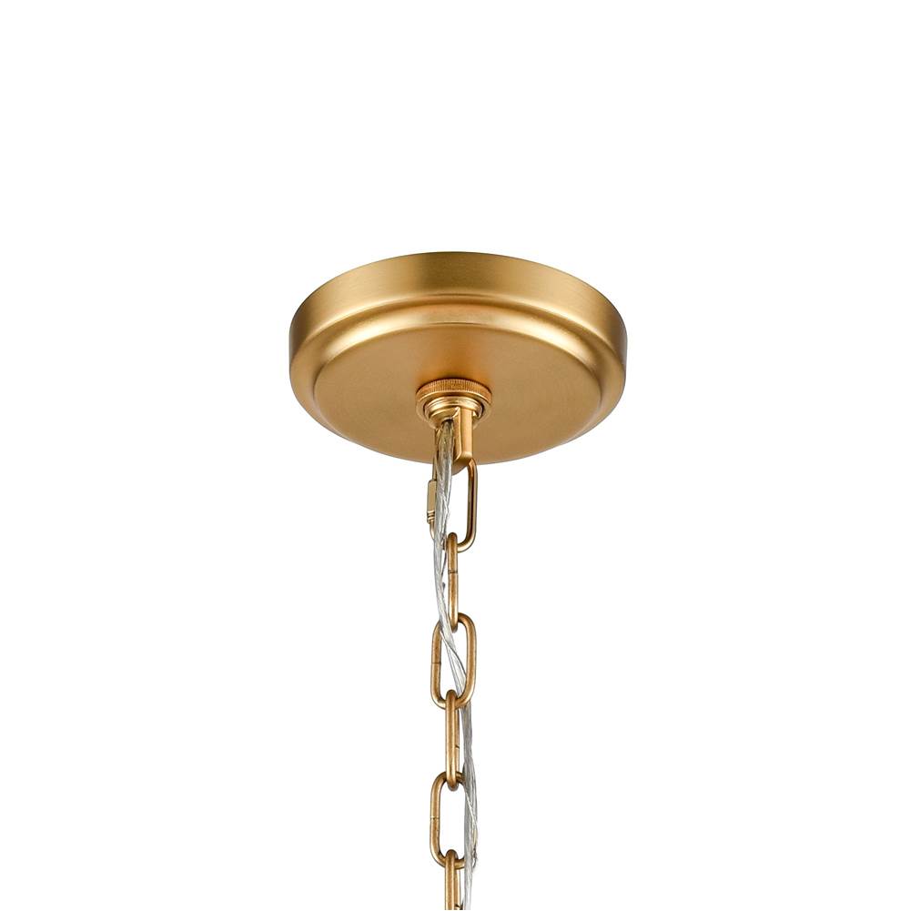 Arabela Lighting 85143-3 Natural Brass 21'' French Country Landern Pendant In Natural Brass With Natural Solid Wood Center Column Image 4