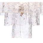 Arabela Lighting Fire And Ice 29''  Fire And Ice  Chandelier In Lacquered Gold With Textured Clear Glass