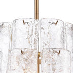 Arabela Lighting 85162-13 Lacquered Gold 29''  Fire And Ice  Chandelier In Lacquered Gold With Textured Clear Glass Image 5