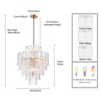 Arabela Lighting 85162-13 Lacquered Gold 29''  Fire And Ice  Chandelier In Lacquered Gold With Textured Clear Glass Image 2