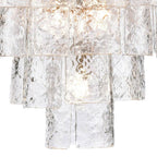 Arabela Lighting 85163-21 Lacquered Gold 37''  Fire And Ice  Chandelier In Lacquered Gold With Textured Clear Glass Image 6
