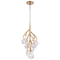Arabela Lighting 85181-7 Antique Gold Leaf 34'' Freeform Chandelier In Antique Gold  With Clear Art Glass Spheres Image 1