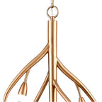 Arabela Lighting 85181-7 Antique Gold Leaf 34'' Freeform Chandelier In Antique Gold  With Clear Art Glass Spheres Image 5