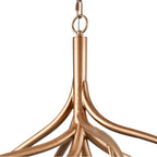 Arabela Lighting 85182-9 Antique Gold Leaf 37'' Freeform Chandelier In Antique Gold  With Clear Art Glass Spheres Image 6